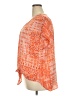 Beacon 100% Polyester Orange Short Sleeve Blouse Size XXL - photo 5