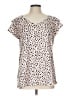 Unbranded Tan Black Short Sleeve Blouse Size L - photo 1