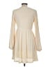White Birch Solid Ivory Cocktail Dress Size M - photo 2