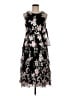 Alex Evenings 100% Polyester Floral Black Pink Cocktail Dress Size 6 Petite - photo 1