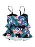 Island Waves Tropical Black Swimsuit Top Size M - photo 2