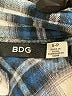 BDG Plaid Blue Long Sleeve Button-Down Shirt Size S - photo 7