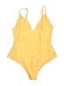 Unbranded Solid Yellow One Piece Swimsuit Size M - photo 1