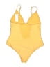 Unbranded Solid Yellow One Piece Swimsuit Size M - photo 2
