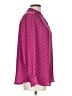 Ann Taylor LOFT 100% Polyester Polka Dots Pink Long Sleeve Blouse Size Lg Petite - photo 4