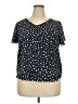 Elle Stars Black Short Sleeve Top Size XXL - photo 1