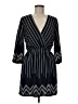 Illa Illa 100% Polyester Chevron-herringbone Black Casual Dress Size M - photo 1