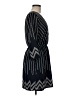 Illa Illa 100% Polyester Chevron-herringbone Black Casual Dress Size M - photo 4