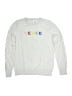 Gap 100% Cotton Graphic Silver Pullover Sweater Size M (kids) - photo 1