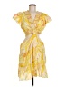 Hale Bob Print Yellow Cocktail Dress Size M - photo 1