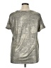 Akemi + Kin Metallic Silver Short Sleeve Top Size XL - photo 2