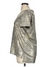 Akemi + Kin Metallic Silver Short Sleeve Top Size XL - photo 5