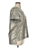 Akemi + Kin Metallic Silver Short Sleeve Top Size XL - photo 4