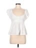 Shein 100% Cotton White Short Sleeve Top Size 6 - photo 1