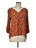 Bobeau 100% Rayon Orange 3/4 Sleeve Blouse Size L - photo 1