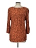 Bobeau 100% Rayon Orange 3/4 Sleeve Blouse Size L - photo 2