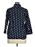Chaps Polka Dots Blue 3/4 Sleeve Button-Down Shirt Size XL - photo 2