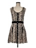 BCBGeneration 100% Rayon Animal Print Tan Cocktail Dress Size 8 - photo 1