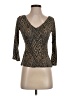 Snap Brown 3/4 Sleeve Top Size S - photo 1