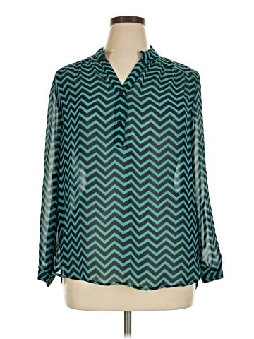 Roz & Ali Long Sleeve Blouse (view 1)