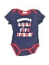 Quiltex 100% Cotton Blue Short Sleeve Onesie Size 3-6 mo - photo 1
