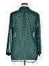 Roz & Ali Chevron-herringbone Teal Long Sleeve Blouse Size XL - photo 2