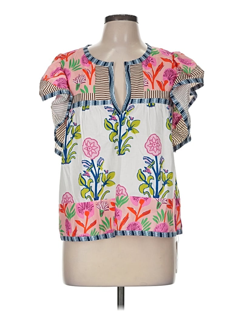 Assorted Brands Short Sleeve Blouse In White