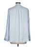Nic + Zoe 100% Polyester Blue Long Sleeve Blouse Size L - photo 2
