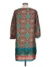 Bebop 100% Polyester Print Teal Casual Dress Size L (estimated) - photo 2