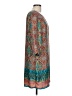 Bebop 100% Polyester Print Teal Casual Dress Size L (estimated) - photo 4