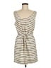 Joie 100% Silk Stripes Tan Casual Dress Size M - photo 1