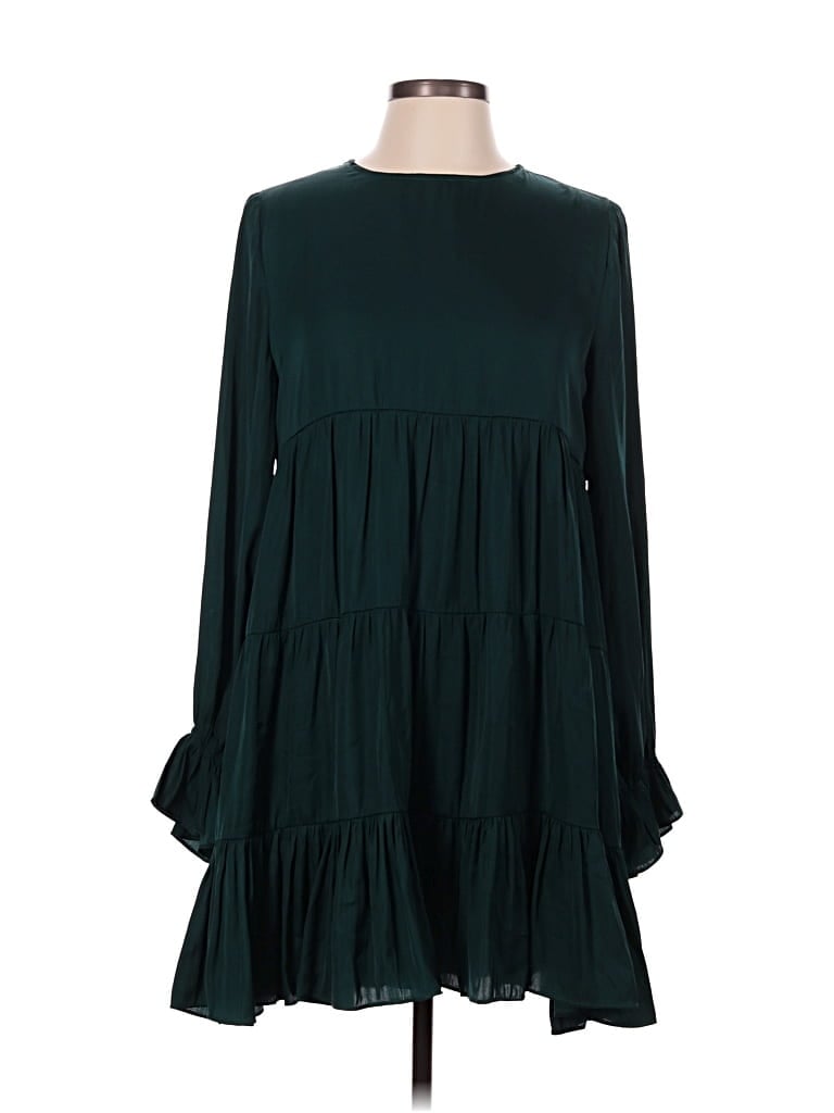 Pre-owned Glam Casual Dress In Green