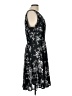 Elle 100% Polyester Floral Black Casual Dress Size L - photo 4