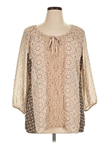 Roz & Ali 3/4 Sleeve Blouse (view 1)