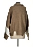 Aryeh Color Block Brown Poncho Size S - photo 2