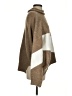 Aryeh Color Block Brown Poncho Size S - photo 4
