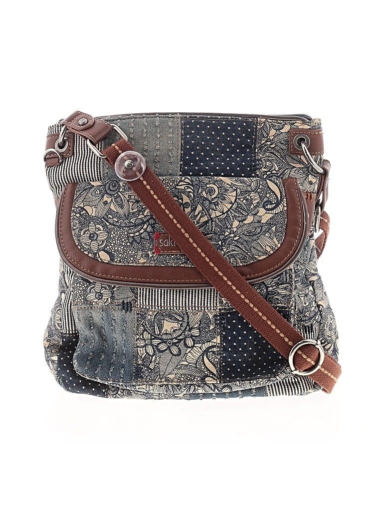 Pre-owned Sakroots Leather Crossbody Bag In Blue