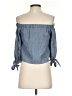 Lulus Blue Gray 3/4 Sleeve Blouse Size XS - photo 2