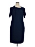 Trina Turk 100% Polyester Solid Blue Cocktail Dress Size 16 - photo 1