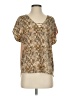 Camaieu Gold Short Sleeve Blouse Size S - photo 1