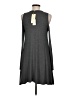 Elan Solid Gray Casual Dress Size M - photo 2
