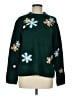 CeCe Floral Green Pullover Sweater Size M - photo 1