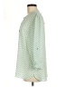Milano 100% Polyester Chevron-herringbone Green 3/4 Sleeve Blouse Size M - photo 5
