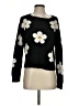 Oxford Circus 100% Acrylic Floral Black Pullover Sweater Size S - photo 1