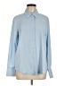 MNG 100% Polyester Solid Blue Long Sleeve Blouse Size 6 - photo 1