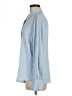 MNG 100% Polyester Solid Blue Long Sleeve Blouse Size 6 - photo 5