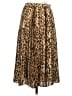 J.Crew 100% Polyester Animal Print Gold Casual Skirt Size 2 - photo 1