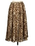J.Crew 100% Polyester Animal Print Gold Casual Skirt Size 2 - photo 2