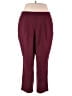 Croft & Barrow Solid Burgundy Casual Pants Size XXL - photo 1