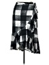 Lularoe Checkered-gingham White Silver Casual Skirt Size XL - photo 1
